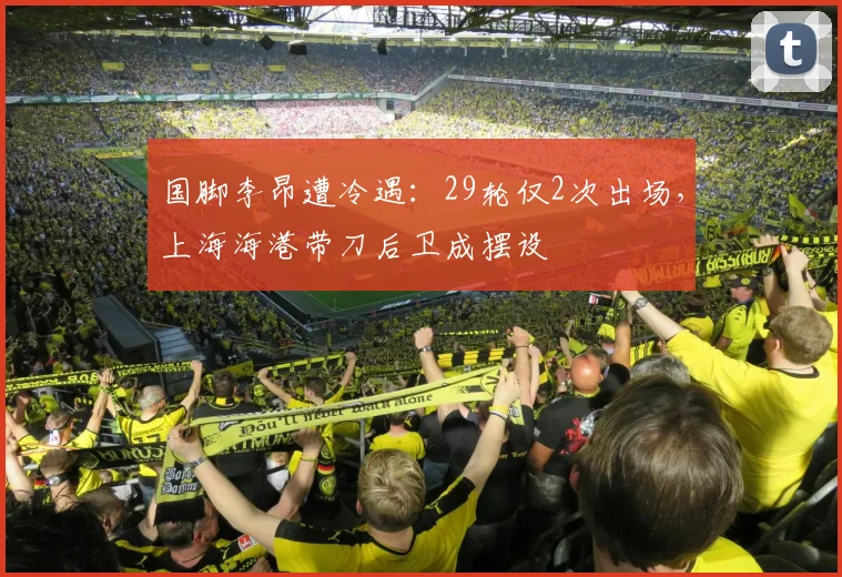 国脚李昂遭冷遇：29轮仅2次出场，上海海港带刀后卫成摆设